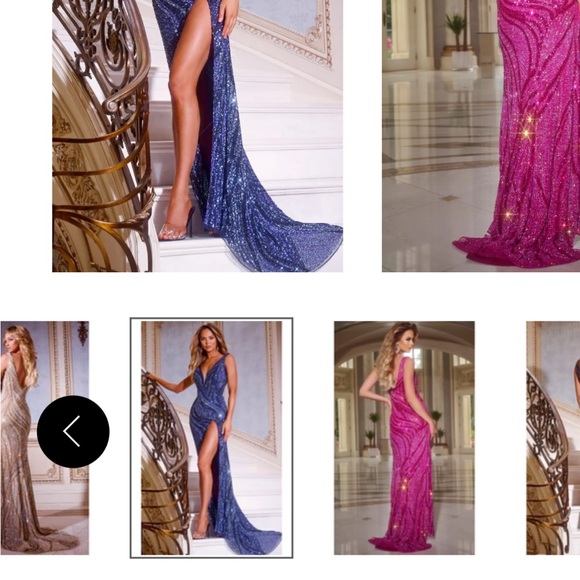 Jovani Purple Sequin Prom Dress - Picture 5 of 5